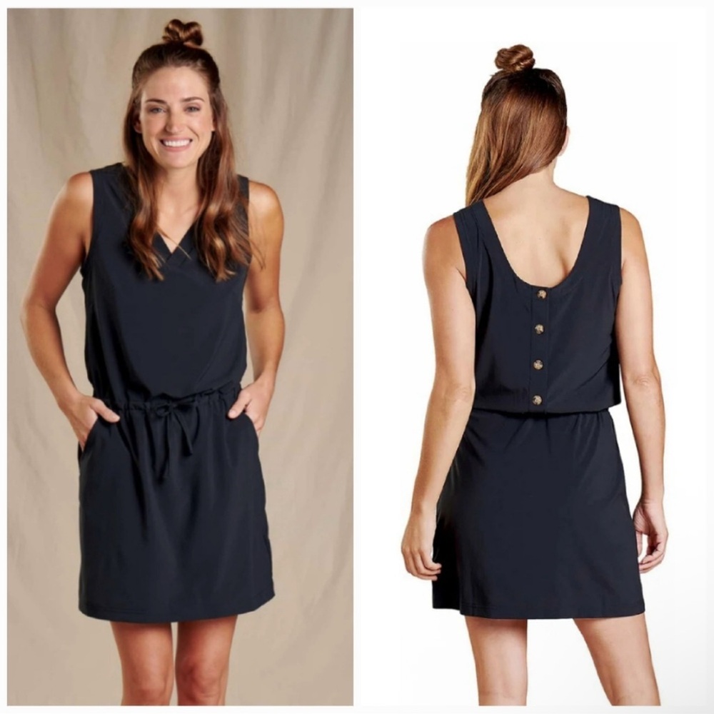 Toad&Co Women's Sunkissed Liv Dress in Black Size‎ Large